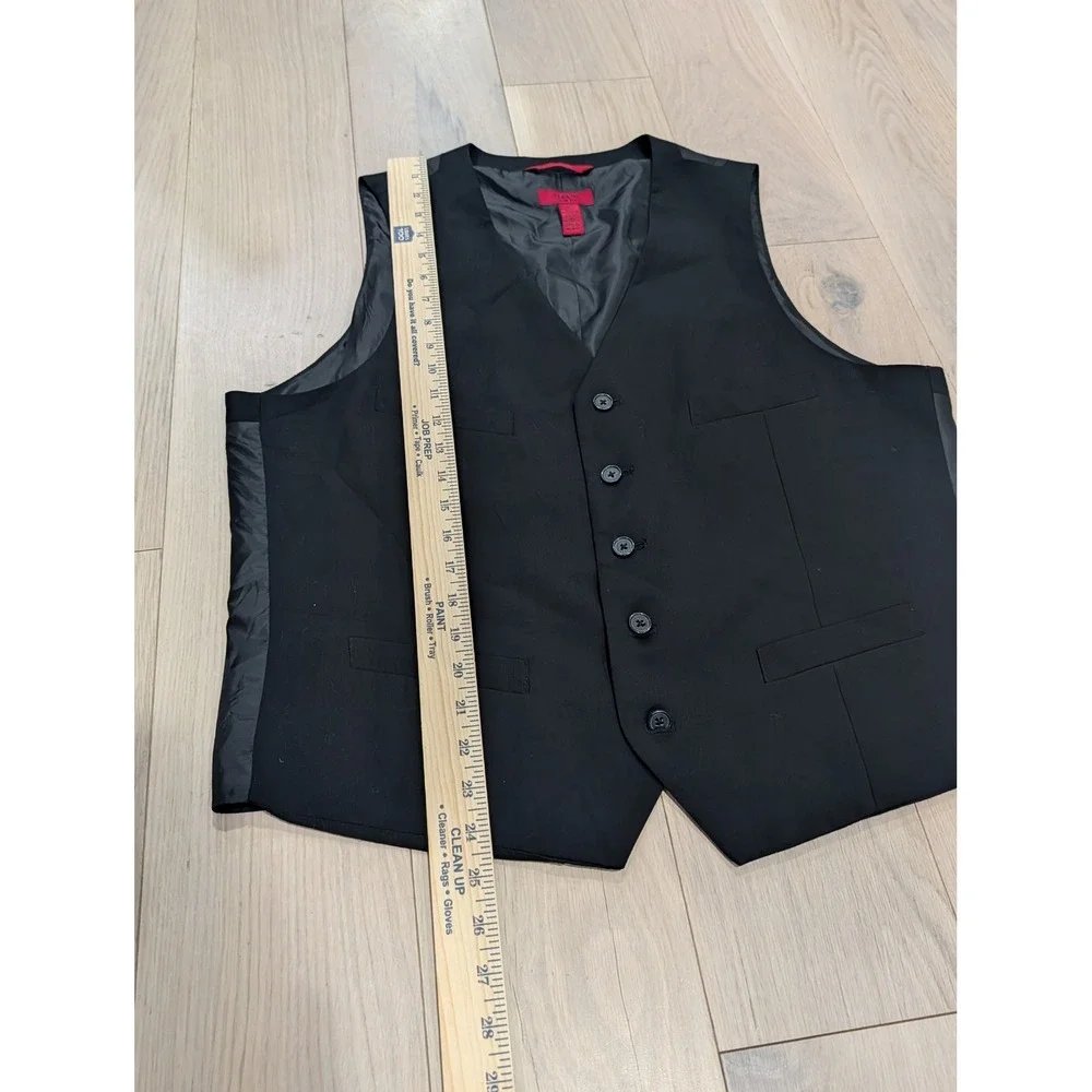 Alfani Slim Fit Black Suit Vest | Men's Large | Classic Tailored